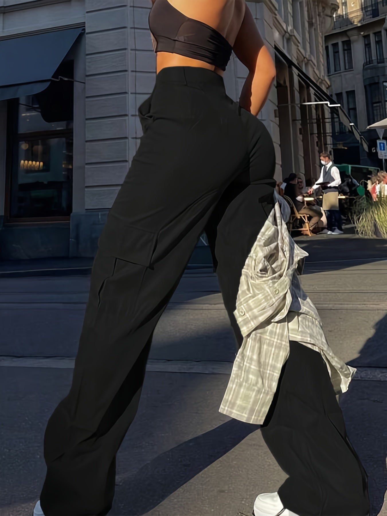 Pantalon cargo femme style Y2K décontracté urbain pour printemps et été