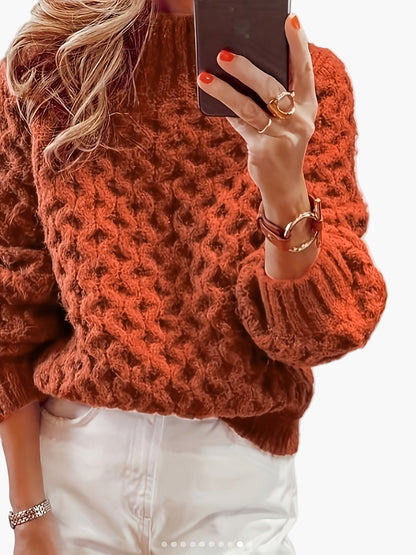 Sweter damski w stylu casual z golfem na jesień i zimę