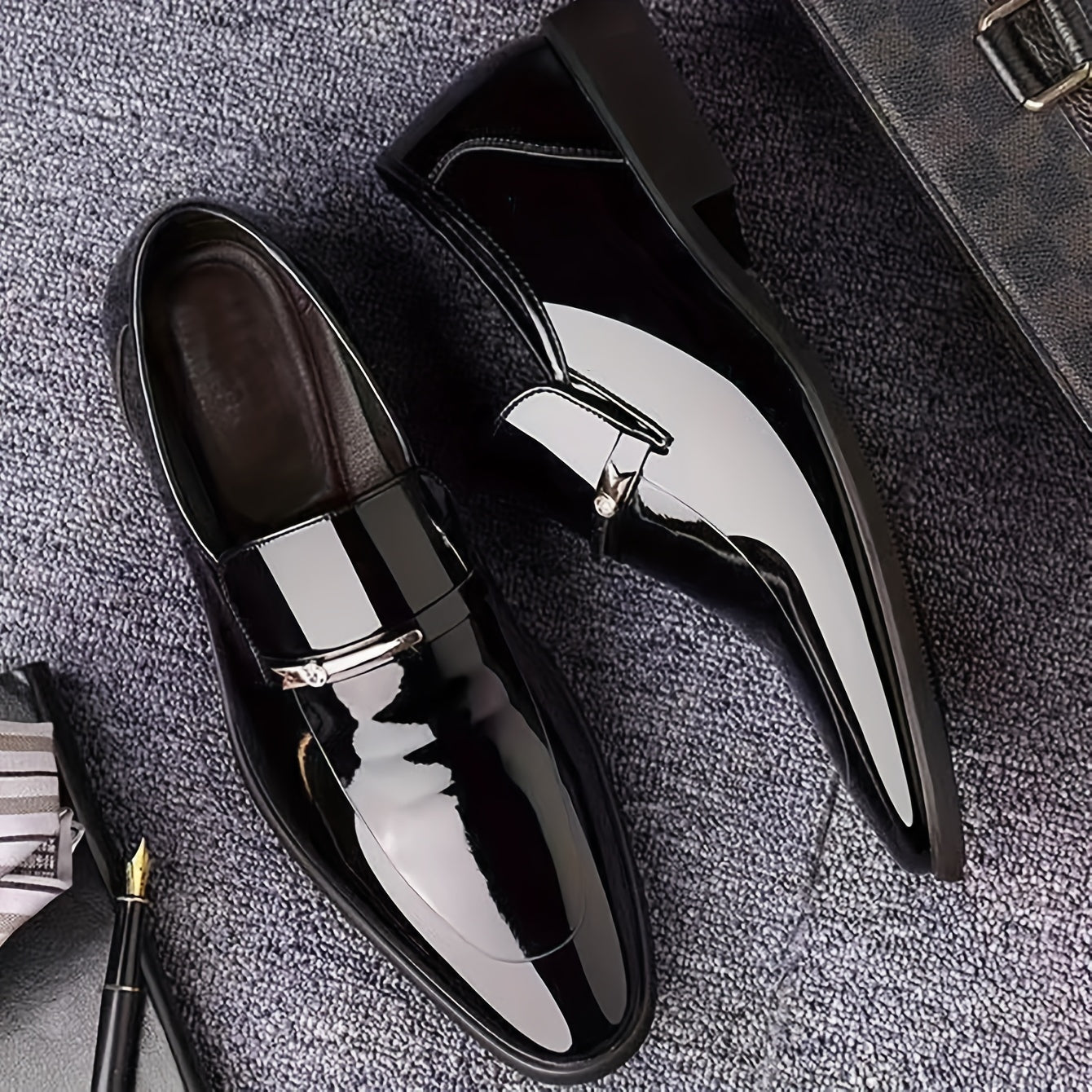 Chaussures habillées pour homme style mocassin à enfiler – Élégance formelle et confort quotidien