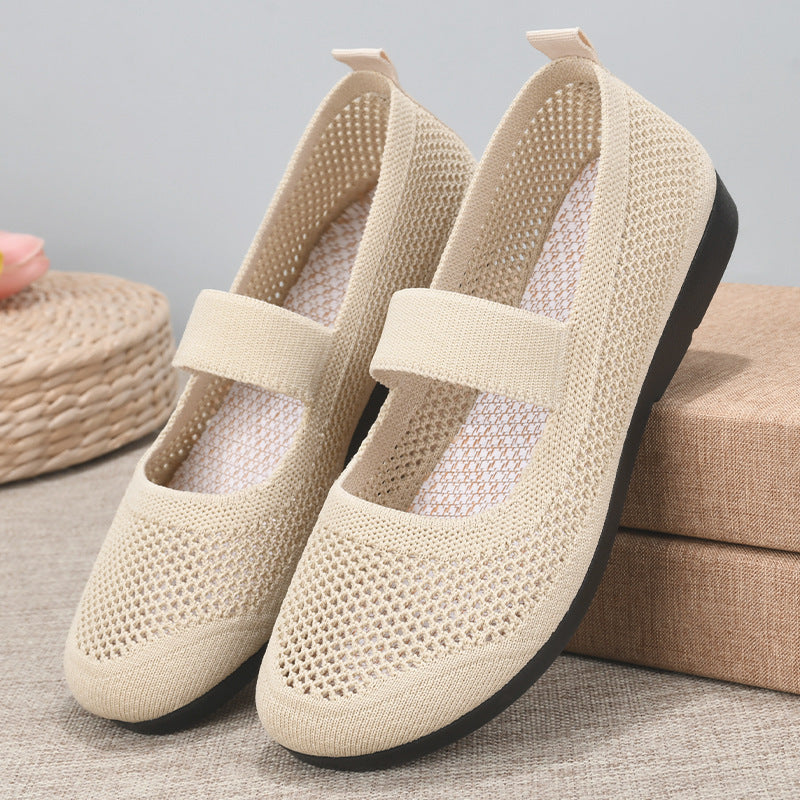 Damskie wygodne buty na pasku w stylu Mary Jane, oddychające, na co dzień