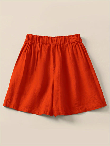 Shorts taille haute femme coupe ample style décontracté été