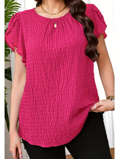 Elegant Women's Blouse with Butterfly Sleeves, Casual Style for Office or Outings
