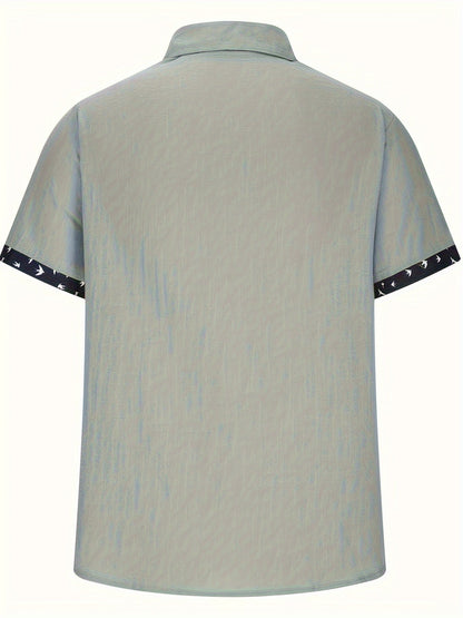 Chemise décontractée à manches courtes pour homme – Style estival élégant, idéale pour les sorties et les vacances