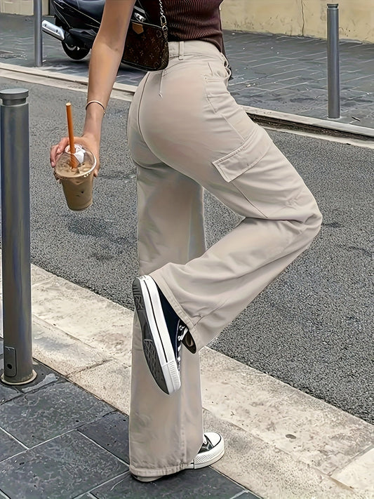 Pantalon cargo large pour femme style urbain et décontracté