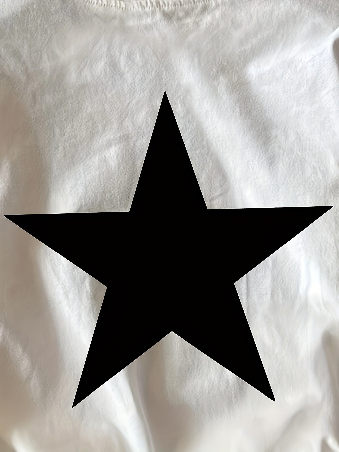 T-shirt unisexe style sportif avec étoile imprimée – idéal pour le printemps et l'été