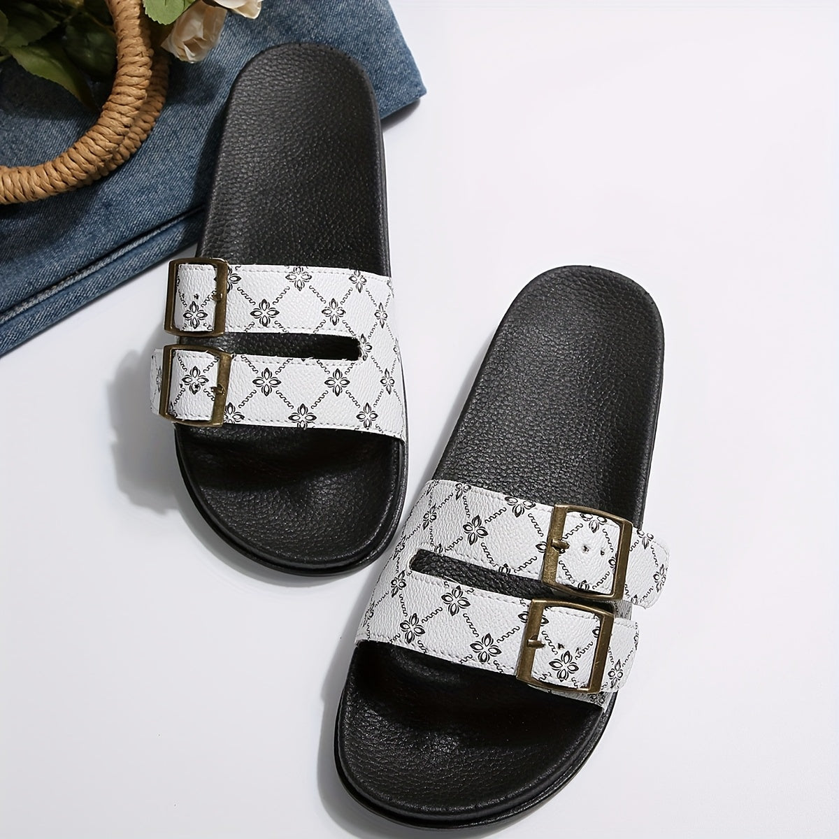 Sandales à double bride pour femme style urbain confort quotidien