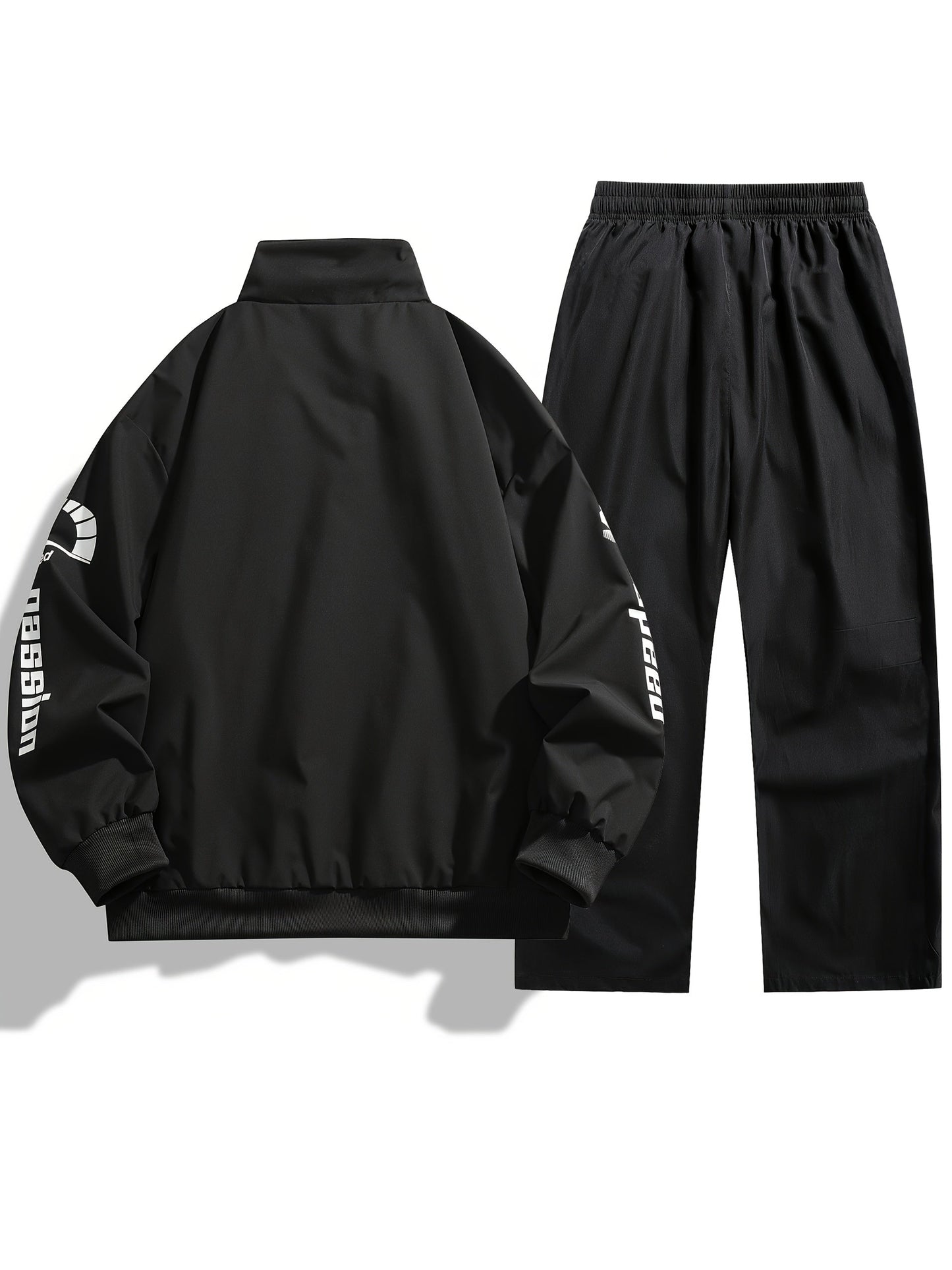 Ensemble de Survêtement Homme Style Racing Col Montant Fermeture Éclair