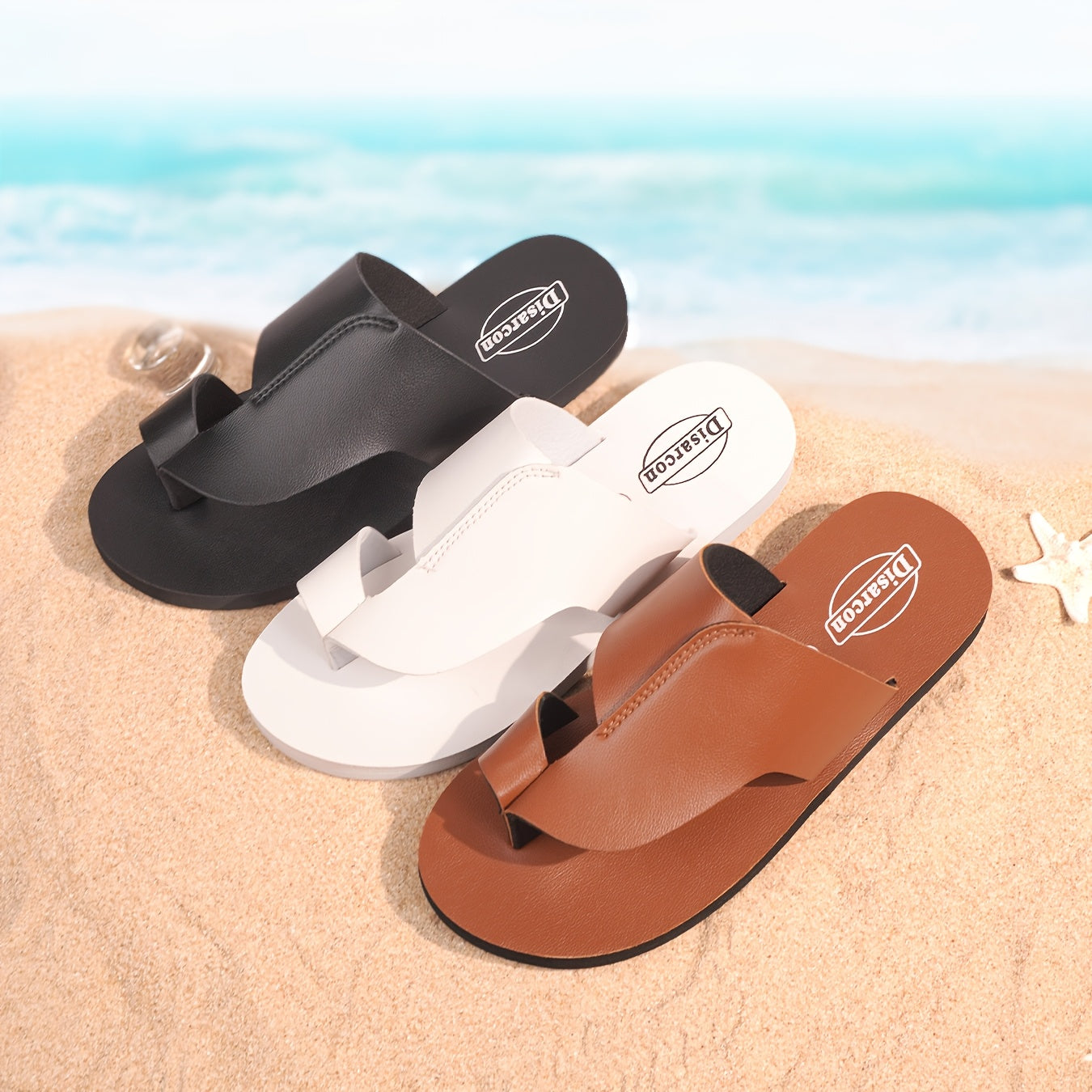 Vintage herrsandaler för strand och vardagsbruk - avslappnad stil