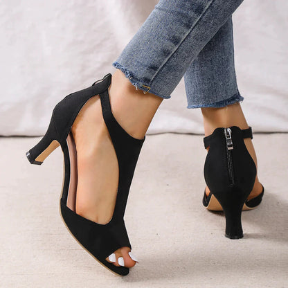 Dames pumps met middelhoog hakje, elegante avondstijl