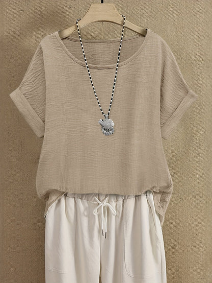 Blouse Décontractée Femme Manches Courtes Style Chic pour Été et Loisirs