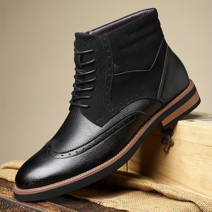 Bottes Chukka homme brogues bicolores à lacets style habillé