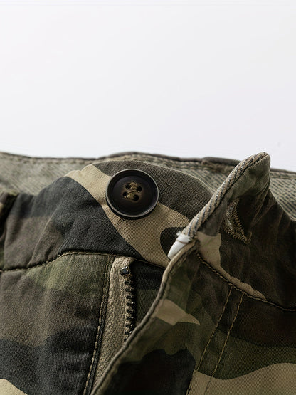 Pantaloni cargo corti stile mimetico militare da uomo – Ideali per esterni, tempo libero e vacanze