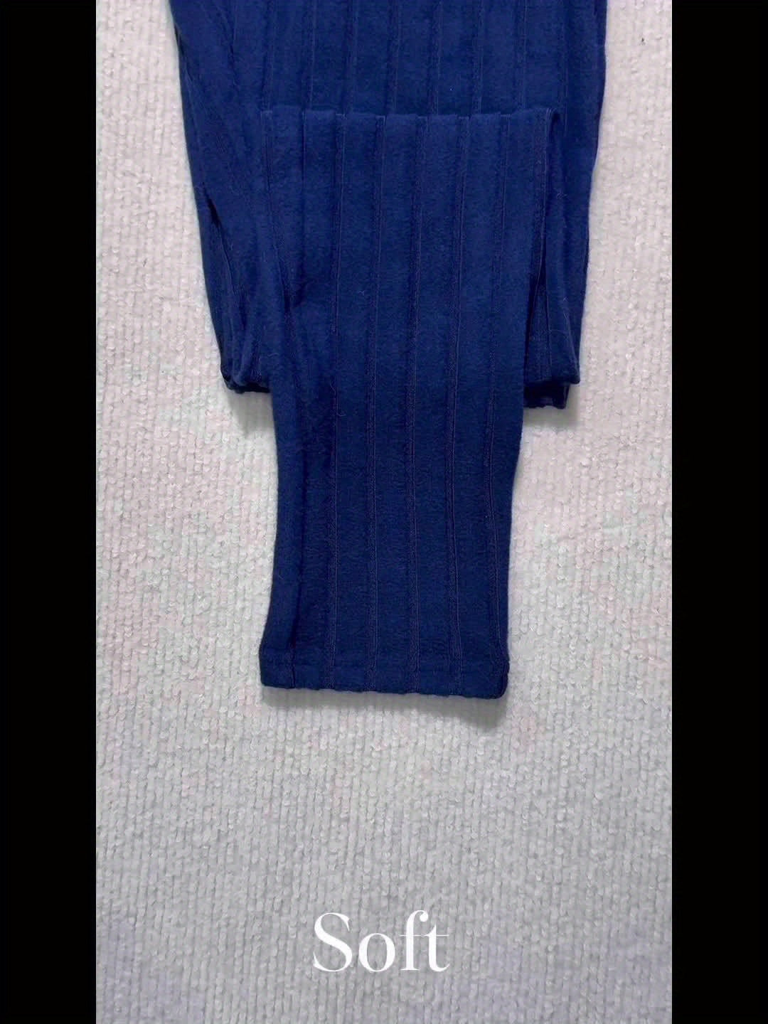 Legging Femme Côtelé Taille Haute Ajustable Confortable Marron Chiné