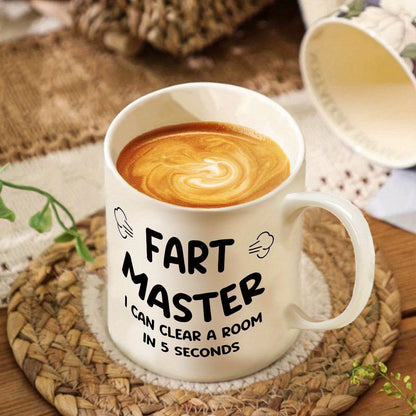 Taza humorística para hombre – Maestro de los pedos, taza de café divertida, regalo original para amante de las bromas