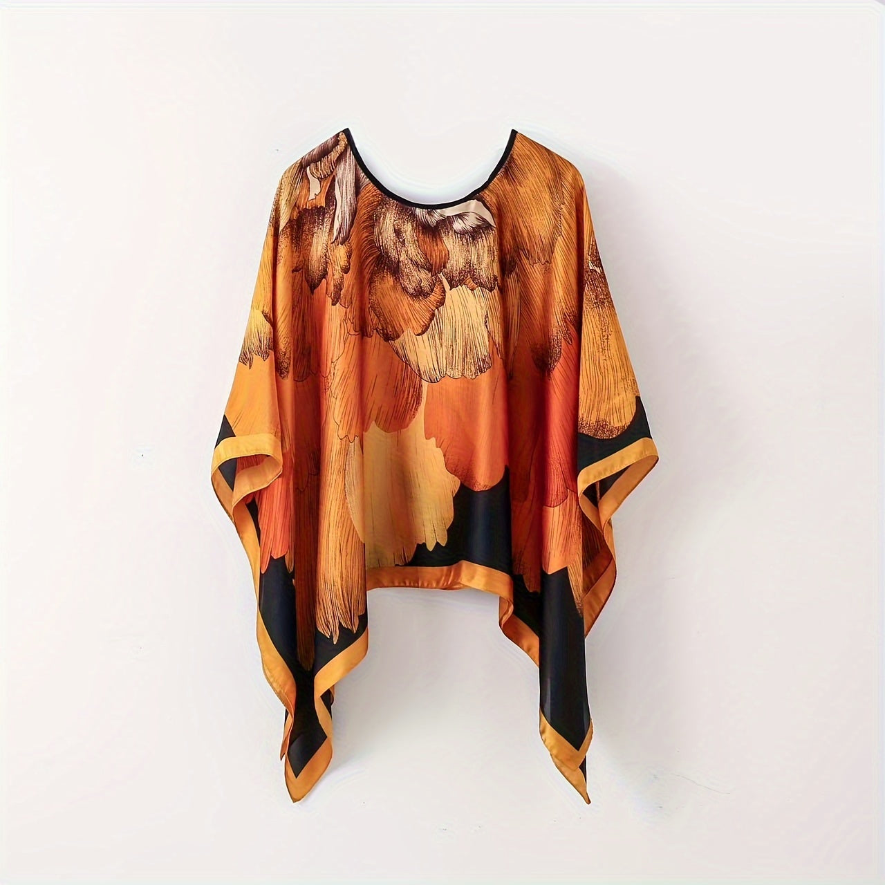 Dames Sjaal Boheemse Stijl Met Elegante Bloemenprint Voor Strand en Informele Uitjes