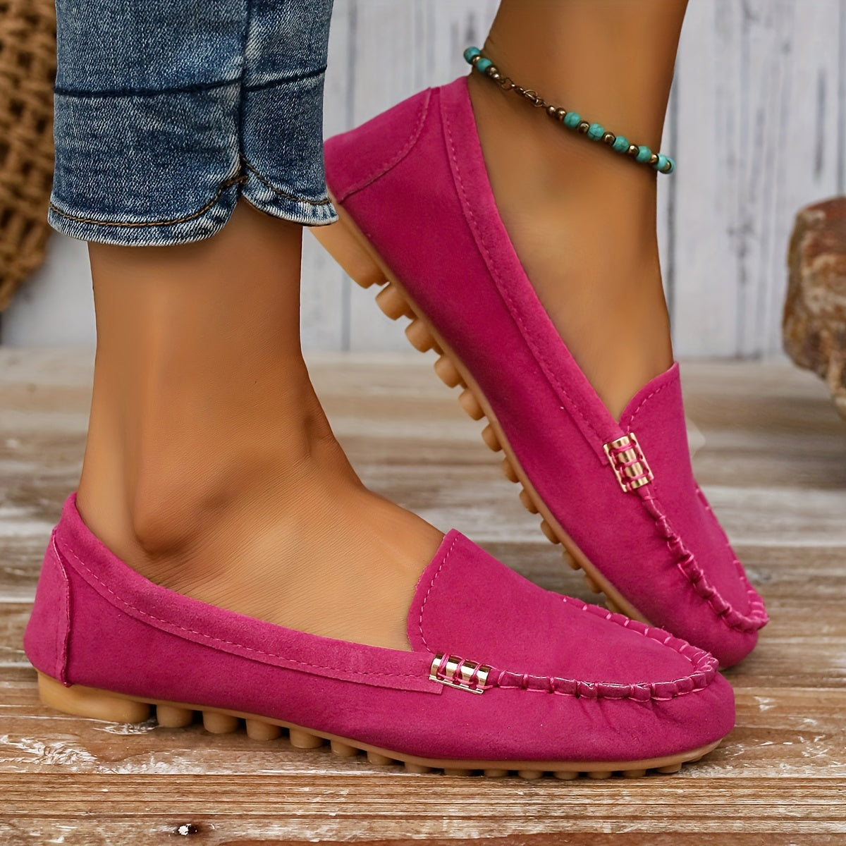 Mocassins Décontractés Femme Style Loafer Chic Quotidien