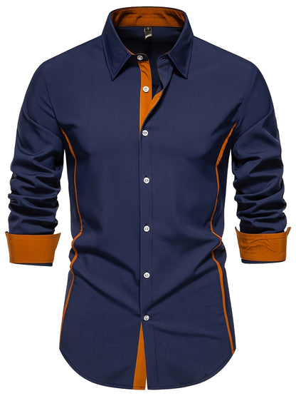 Herenoverhemd Slim Fit Casual Stijl Met Knopen Voor Dagelijks Gebruik of Kantoor
