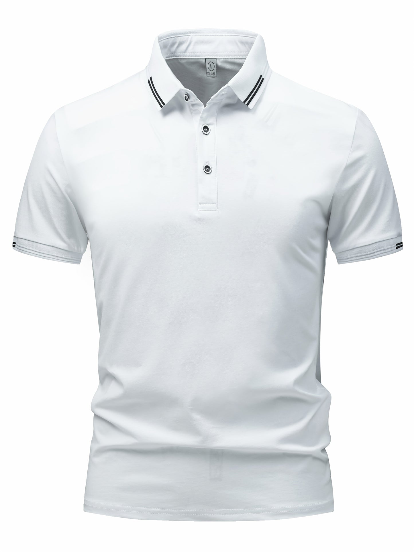Polo casual da uomo con colletto abbottonato stile urbano