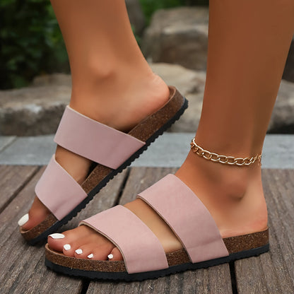 Sandali casual con doppia fascia da donna – Stile estivo comodo per tutti i giorni