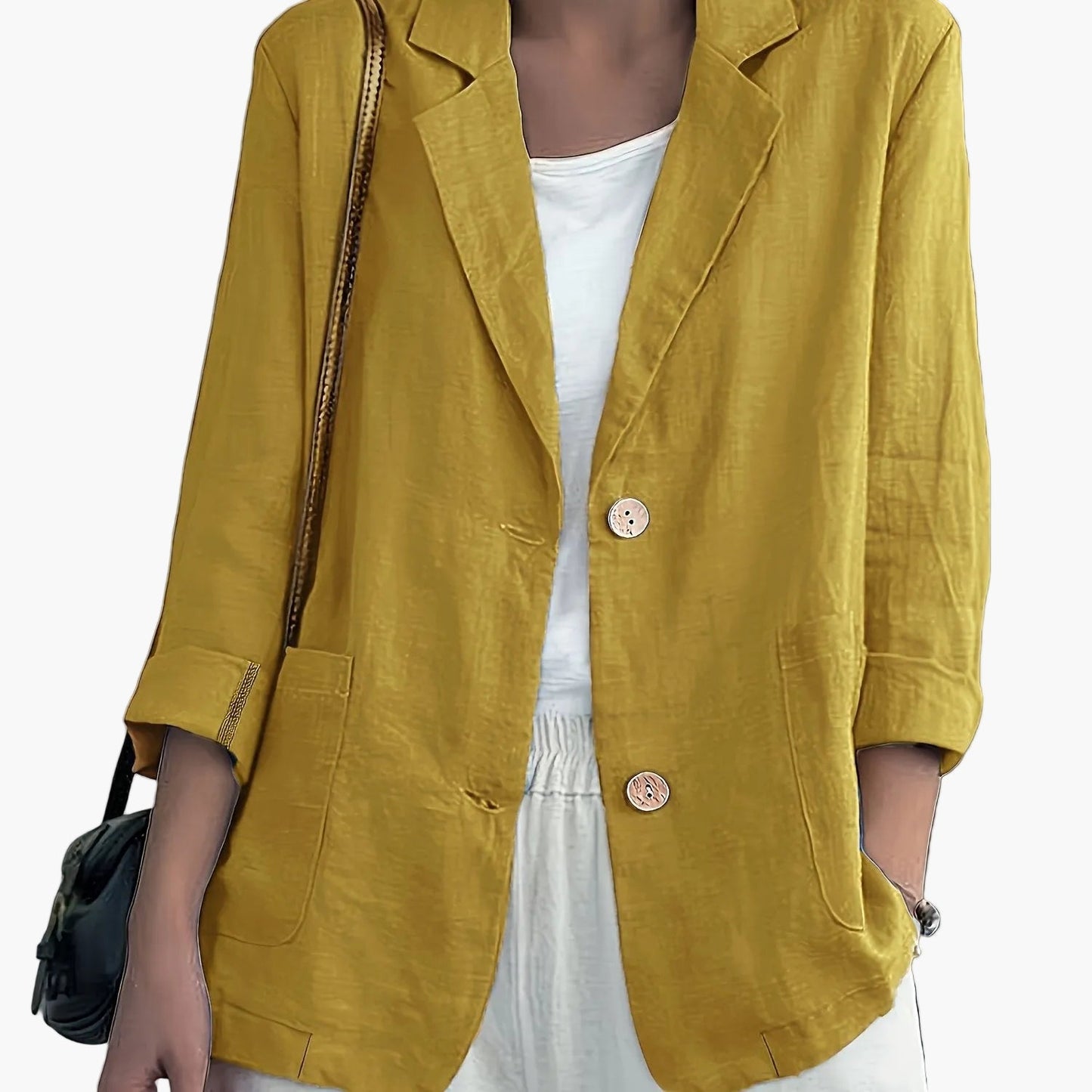 Veste blazer décontractée élégante pour femme à manches longues style urbain