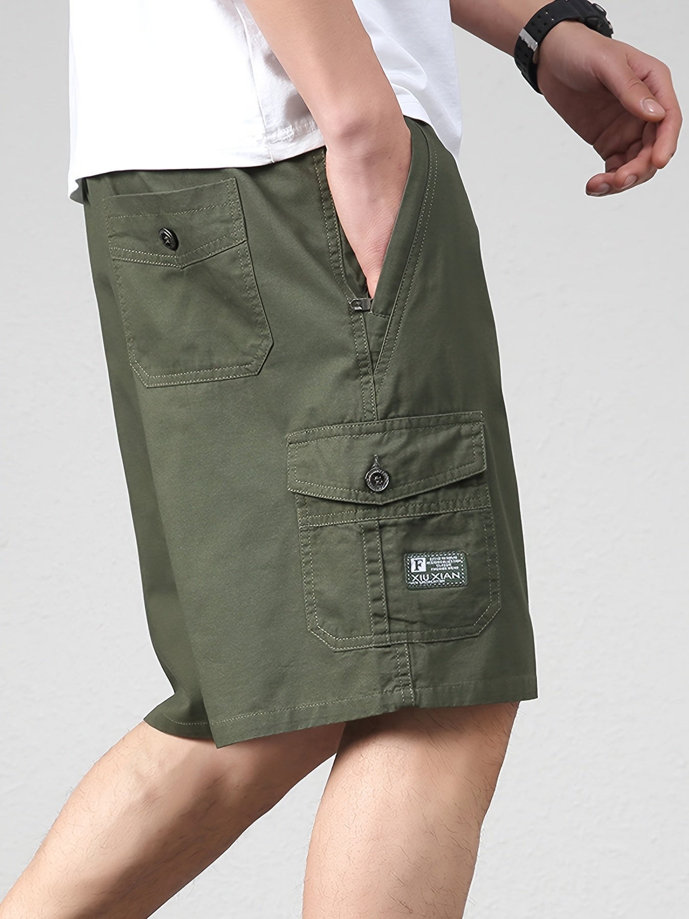 Pantaloni Cargo Corti Uomo Multi-tasche per Uso Quotidiano e Tempo Libero