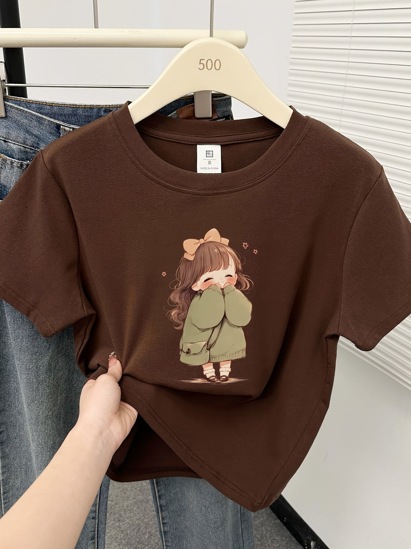 Pyjama d'été femme style mignon haut manches courtes et pantalon à carreaux