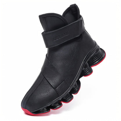 Baskets montantes style bottines avec semelle sculptée bicolore pour homme