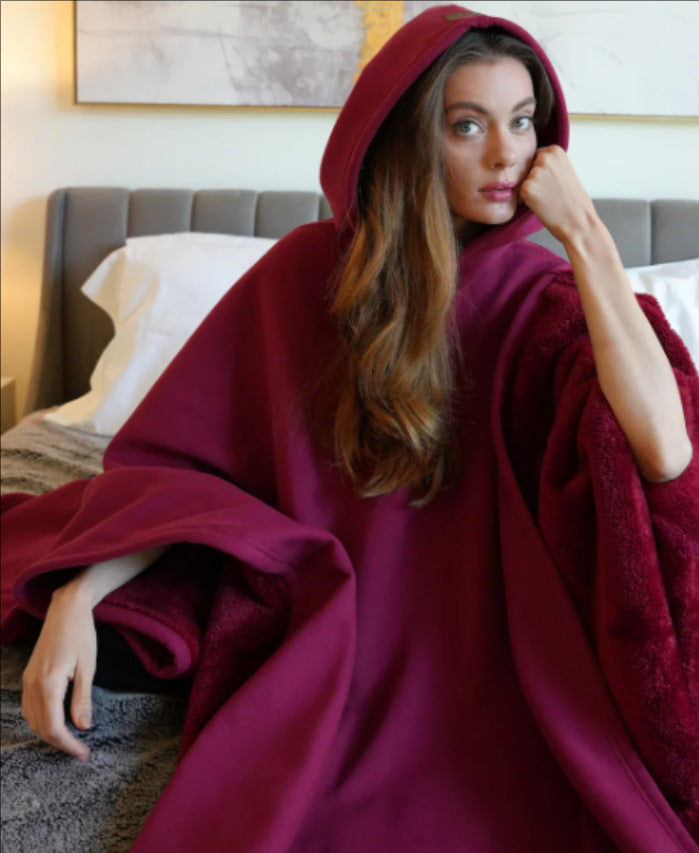 Damska oversize bluza w kratę w stylu cocooning – przytulny komfort w domu i na relaks
