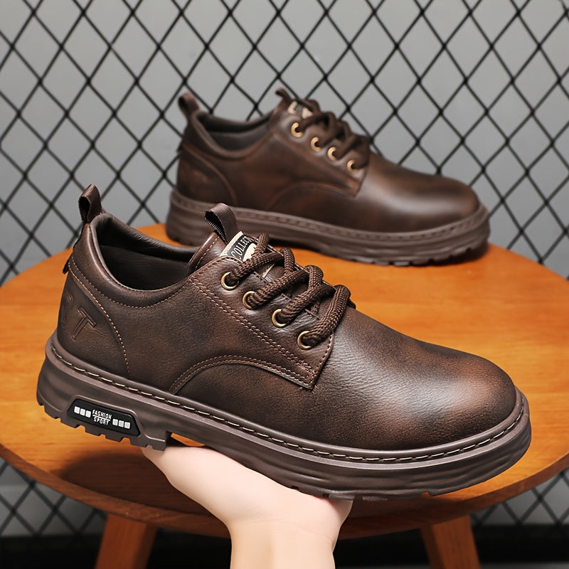 Chaussures basses homme à lacets noires semelle épaisse