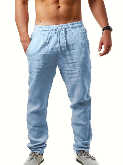 Pantalon décontracté homme style jogging à jambes droites pour l'été
