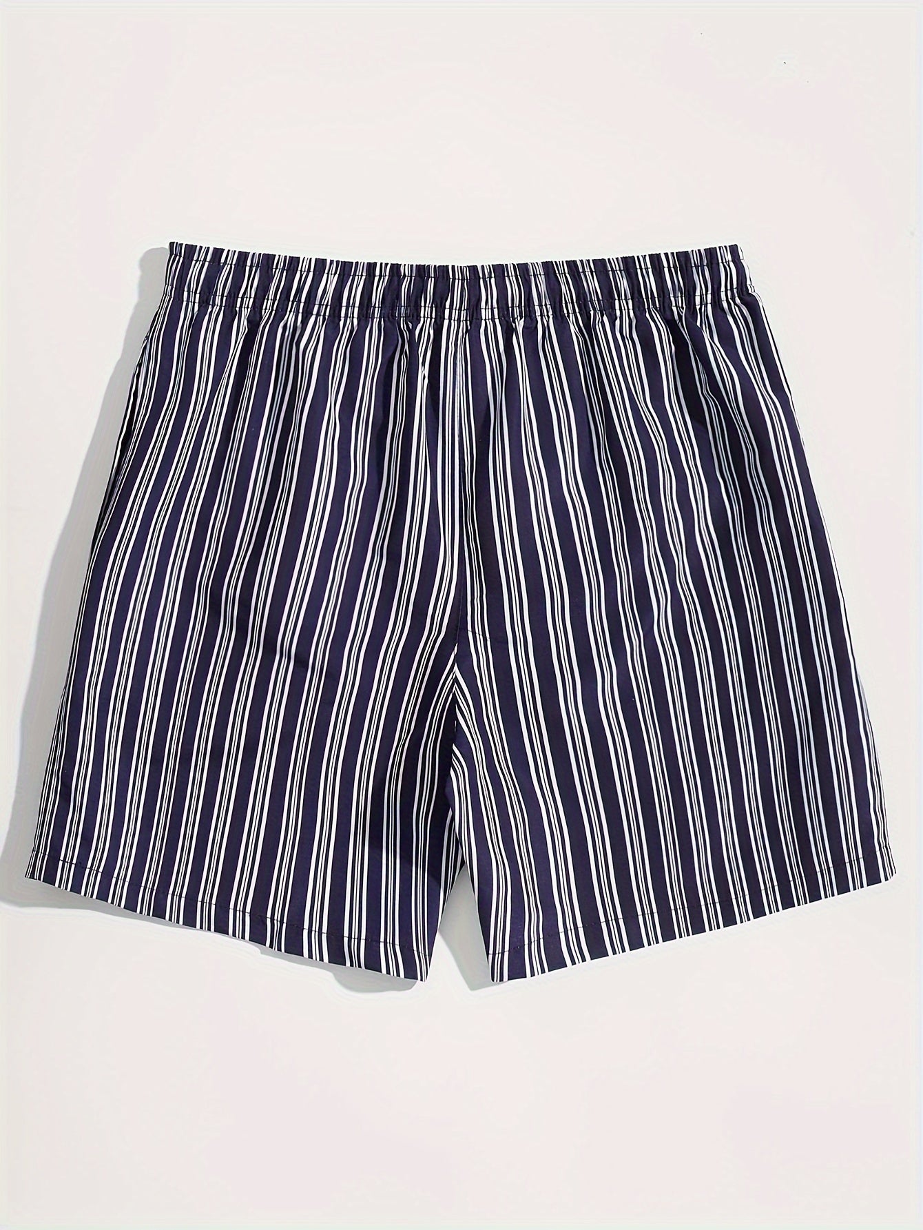 Short de bain homme à rayures style décontracté pour plage et piscine