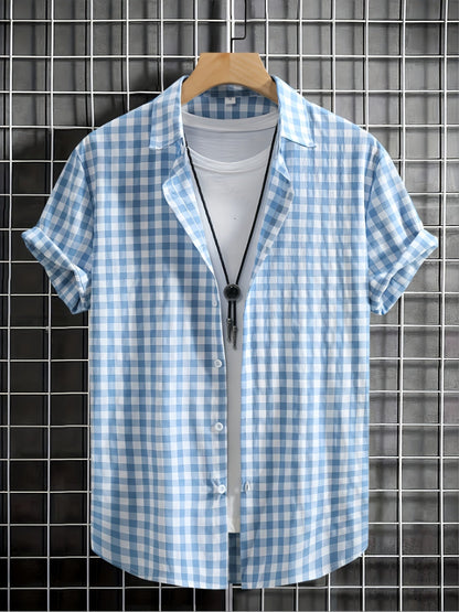 Chemise Décontractée à Carreaux pour Homme Style Urbain Polyvalent