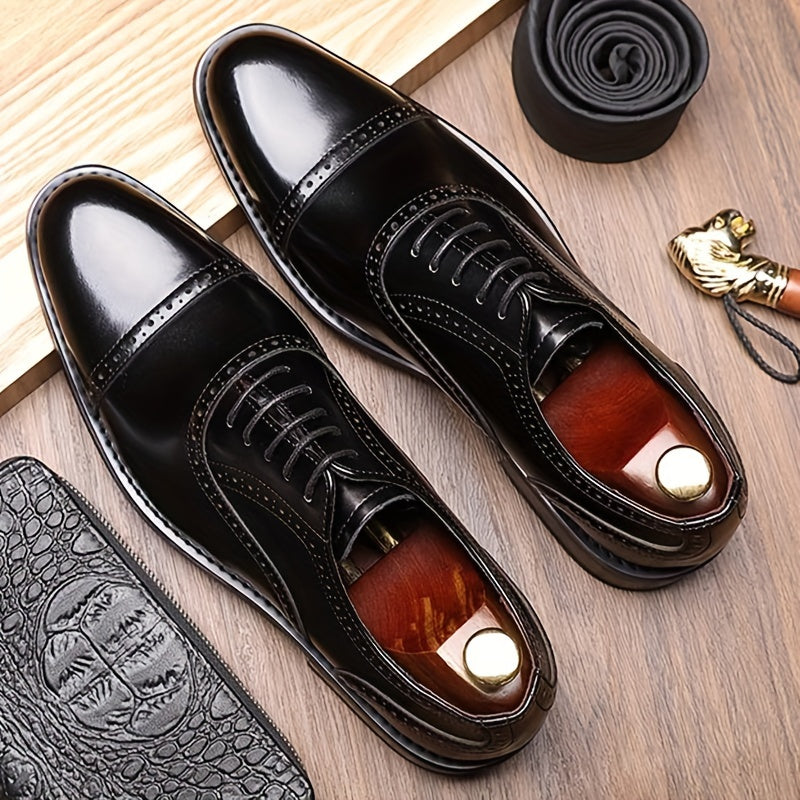 Zapatos de vestir elegantes para hombre con cordones, estilo business y diario