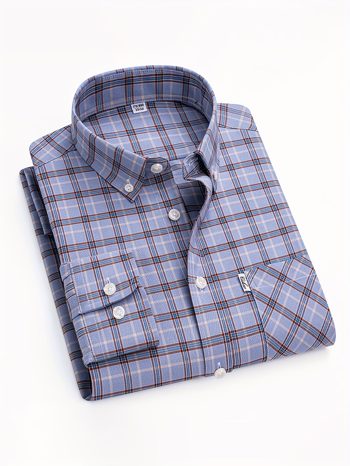 Chemise décontractée à carreaux pour homme, style week-end, manches longues, coupe régulière