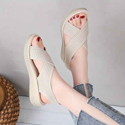 Sandales à bride arrière pour femme, style croisé moderne, confort quotidien