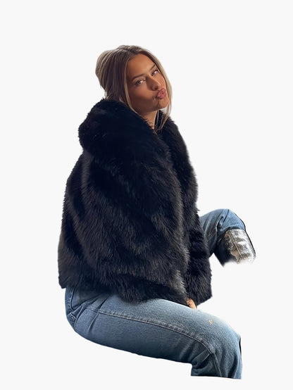 Chaqueta de mujer estilo chic de piel sintética corte amplio para otoño/invierno – Ideal para un look casual y elegante