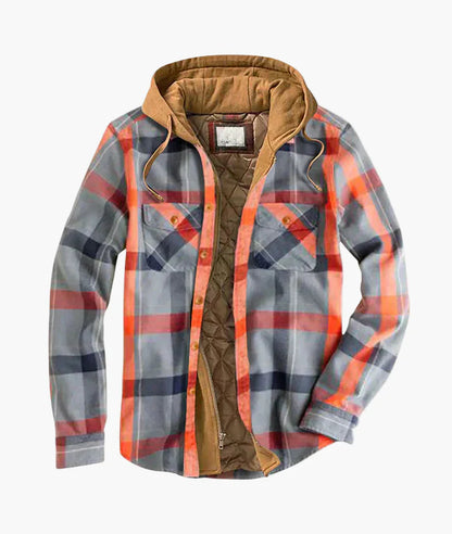 Herre overshirt i urban afslappet stil med tern til efterår og vinter