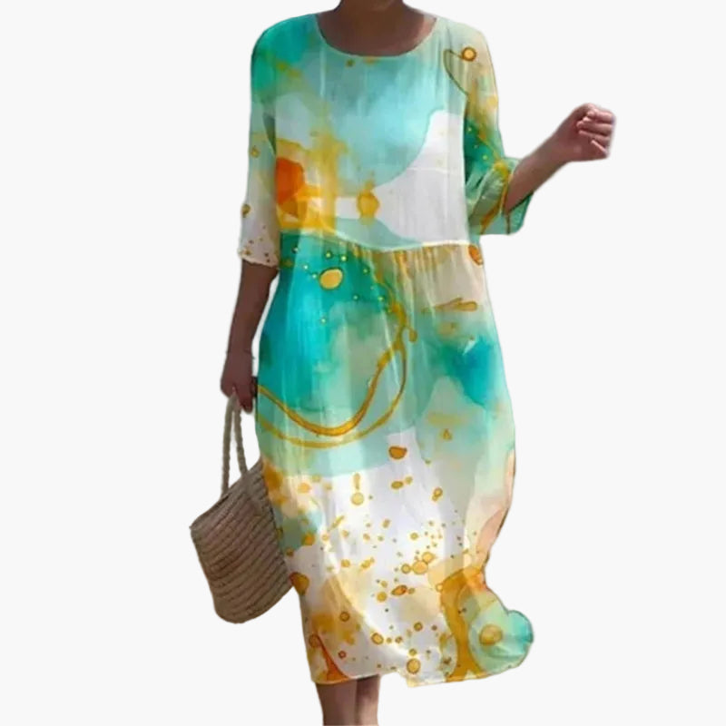 Robe Femme Élégante Style Bohème à Fleurs pour Occasions Décontractées et Estivales