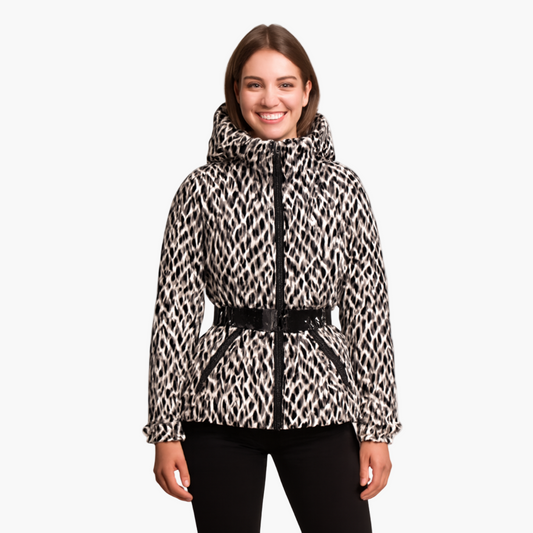 Chaqueta acolchada elegante para mujer con capucha y cinturón – Estilo moderno para el invierno