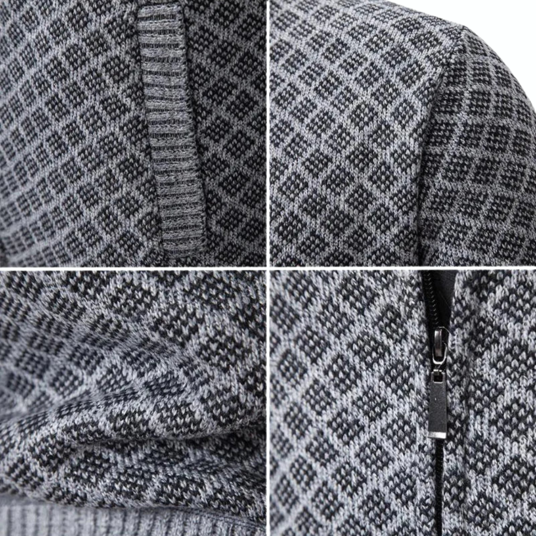 Chaqueta con cremallera elegante para hombre estilo negocios casual