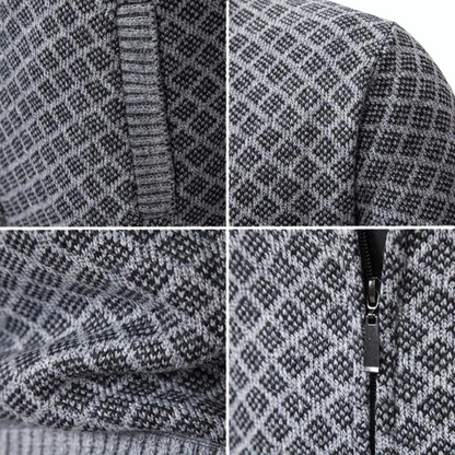 Chaqueta con cremallera elegante para hombre estilo negocios casual