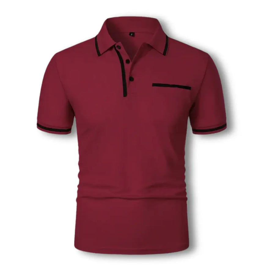 Polo homme style urbain chic à finitions contrastées pour look quotidien soigné