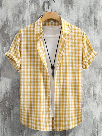 Chemise Décontractée à Carreaux pour Homme Style Urbain Polyvalent