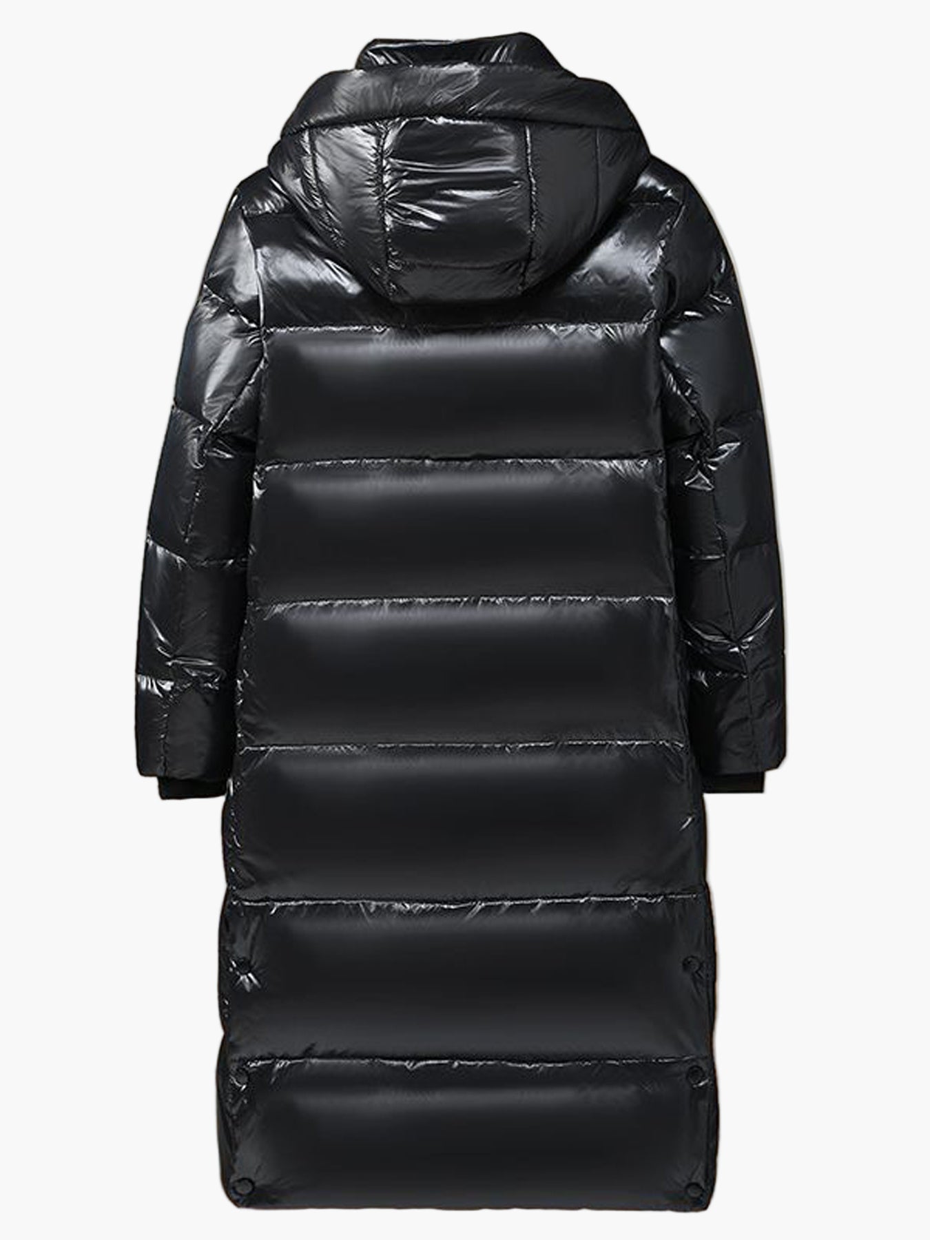 Cappotto lungo imbottito con cappuccio stile casual da uomo, ideale per l'inverno urbano
