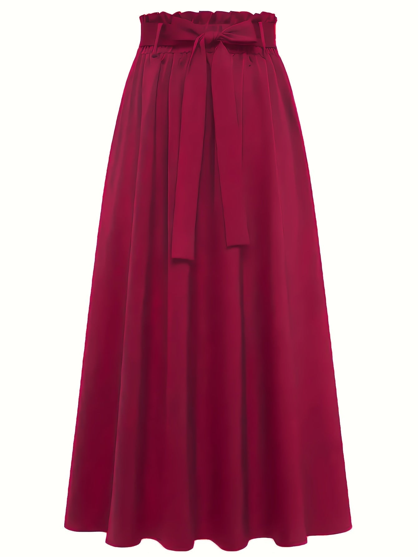 Jupe longue taille haute style paperbag femme élégante et décontractée