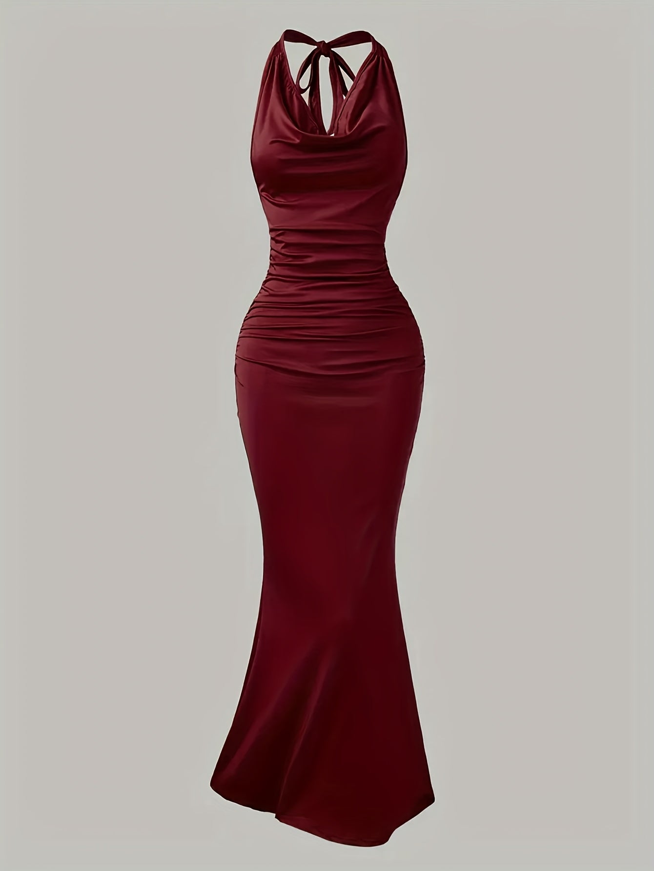Robe de soirée sirène dos nu femme élégante style bal
