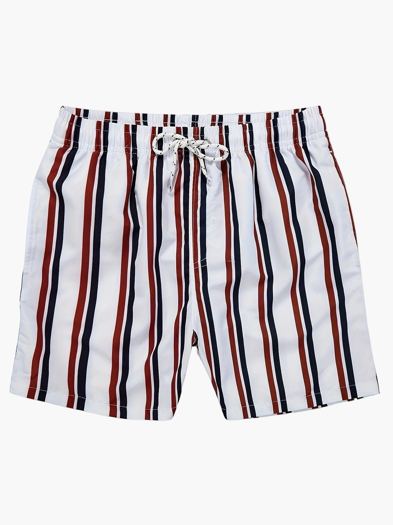 Short de bain homme à rayures style décontracté pour plage et piscine