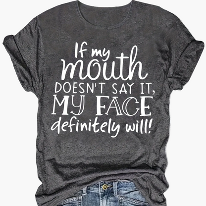Casual dames T-shirt met humoristische tekst – Ideaal voor de zomer, trendy stijl