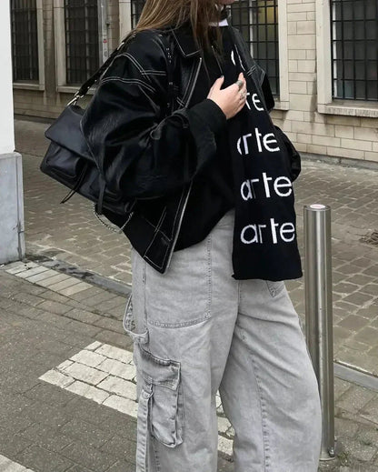 Kurtka bomber oversize streetwear damska – styl miejski casual