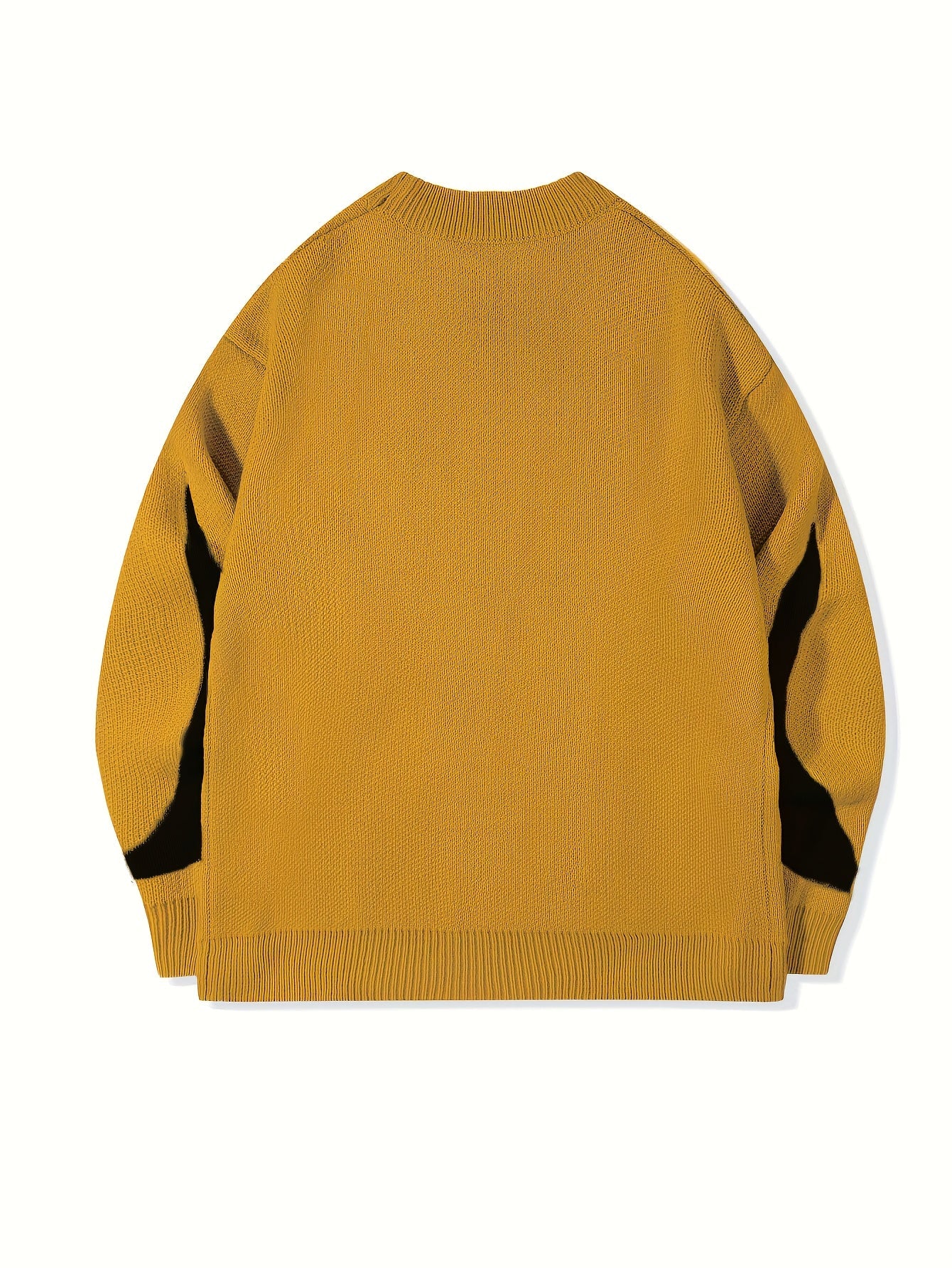 Pull en maille unisexe à motifs abstraits et col rond